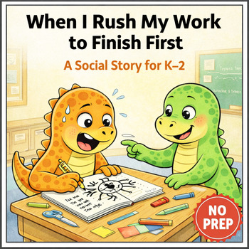 Cover: Rushing Through Work Social Story for K–2