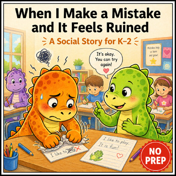 Cover: Hitting When Making Mistakes Social Story for K–2